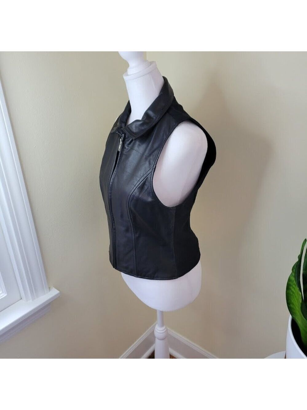Vintage Limited America Leather Black Vest Women's Size Small - Picture 4 of 13